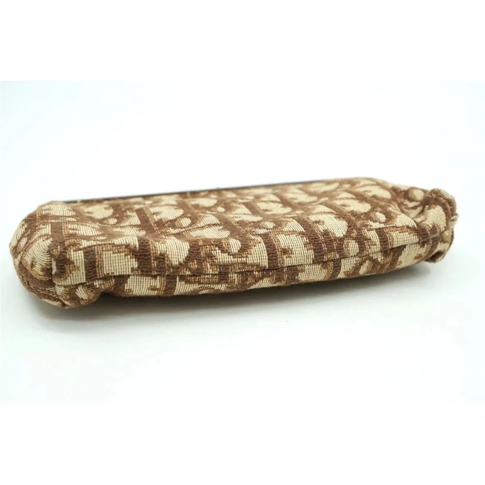 Dior Beige and Brown Monogram Coin Purse